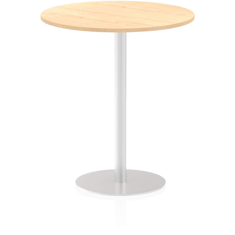 Italia 1000mm Poseur Round Table Maple Top 1145mm High Leg
