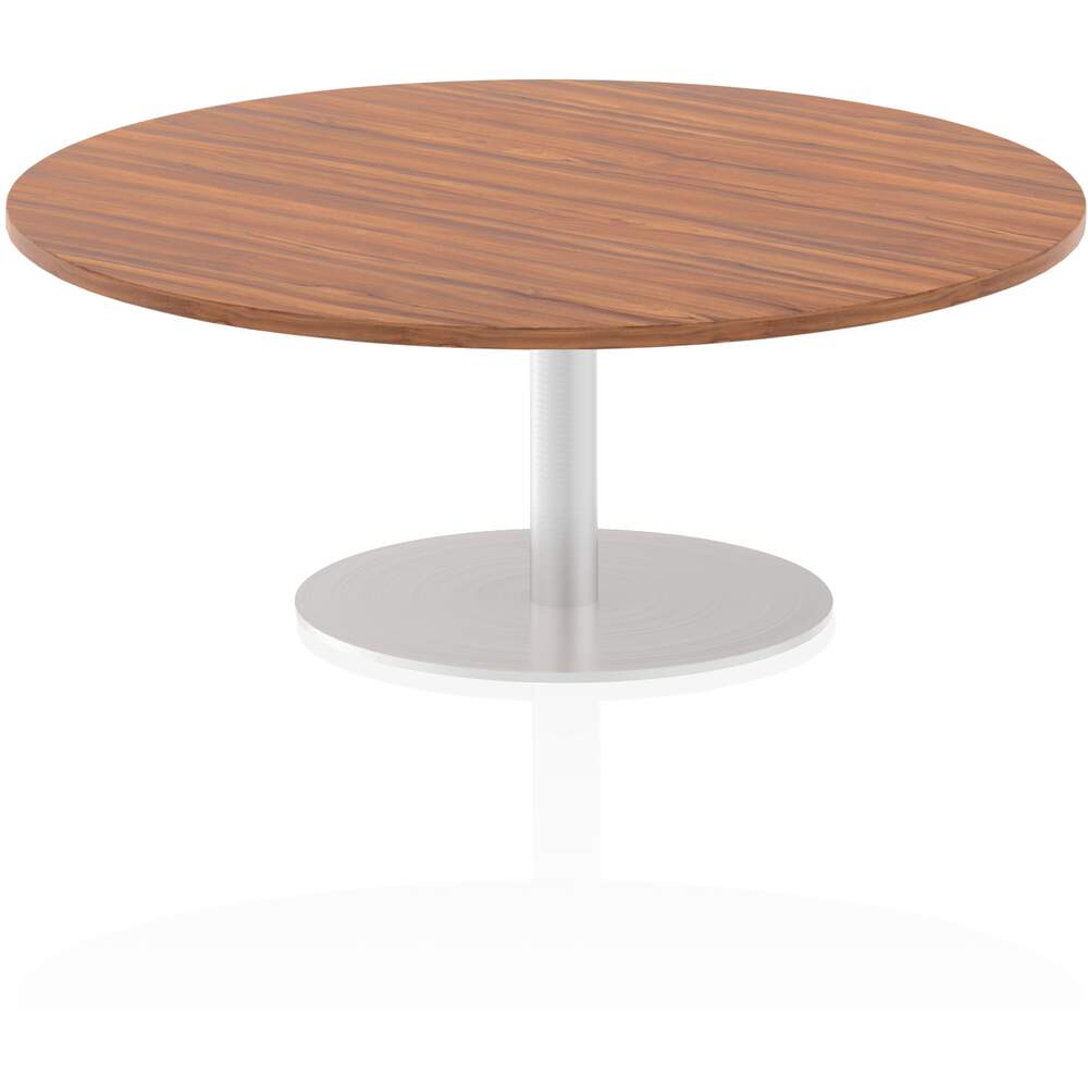 Italia 1200mm Poseur Round Table Walnut Top 475mm High Leg