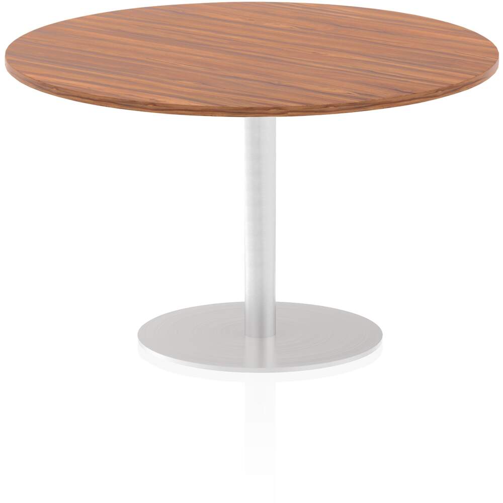 Italia 1200mm Poseur Round Table Walnut Top 725mm High Leg