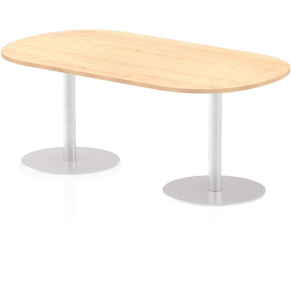 Italia 1800mm Poseur Boardroom Table Maple Top 725mm High Leg