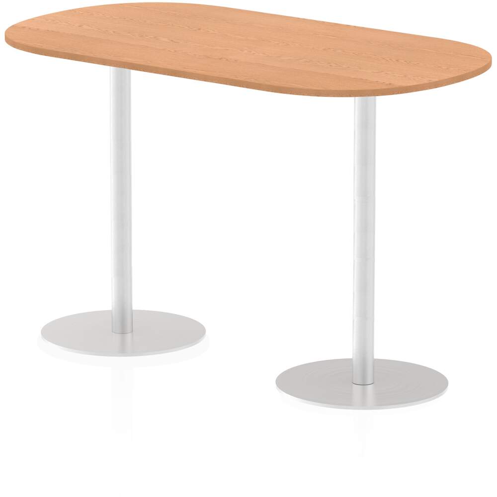 Italia 1800mm Poseur Boardroom Table Oak Top 1145mm High Leg