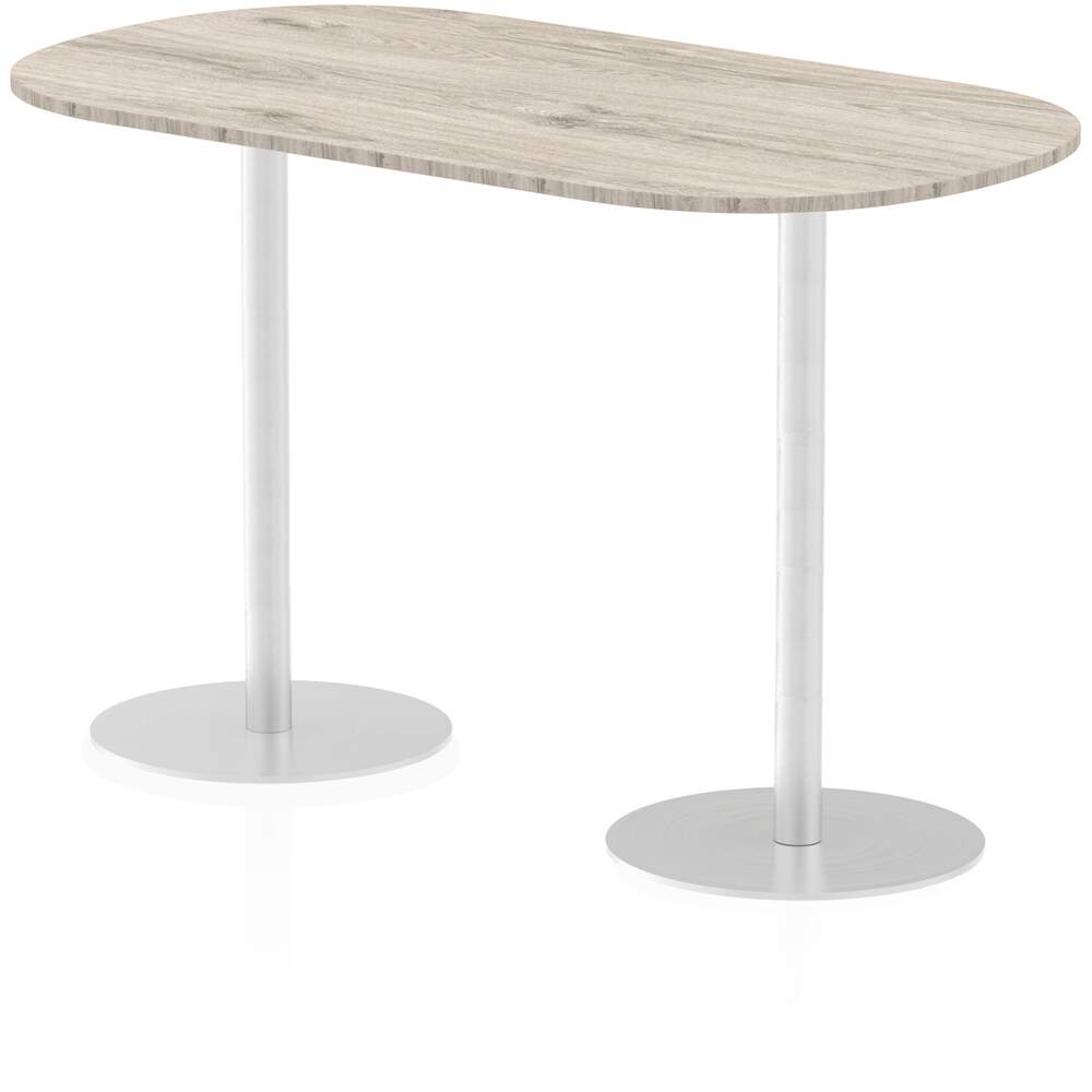 Italia 1800mm Poseur Boardroom Table Grey Oak Top 1145mm High Leg