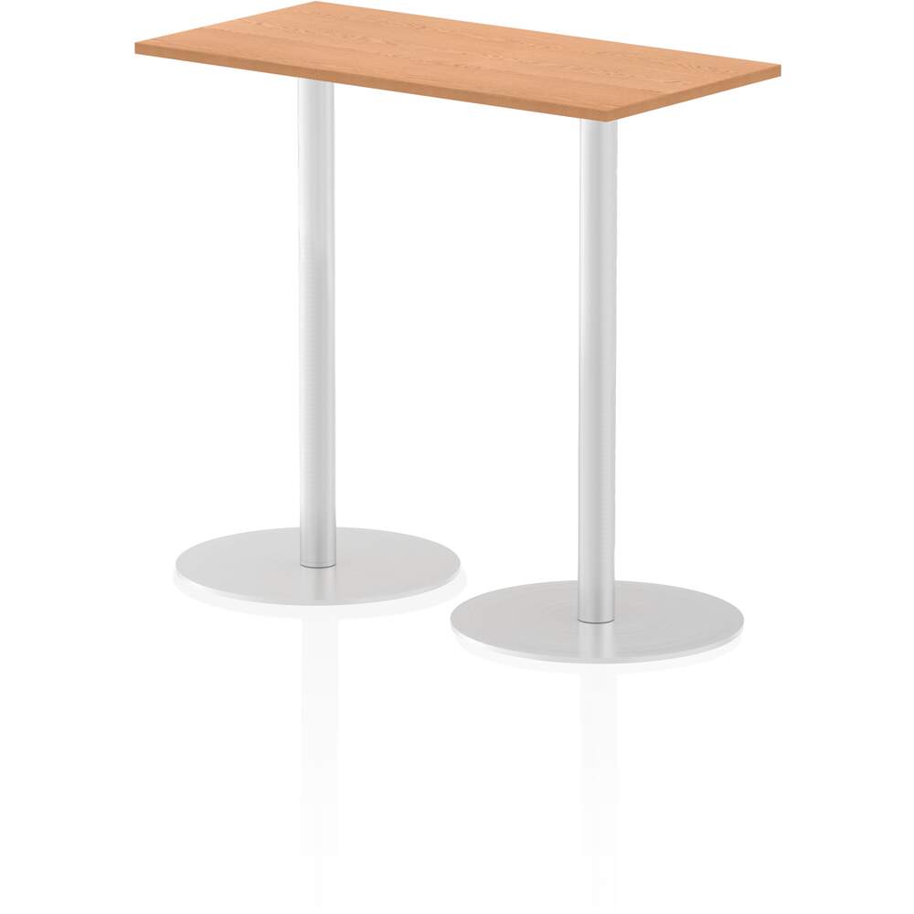 Italia 1200 x 600mm Poseur Rectangular Table Oak Top 1145mm High Leg