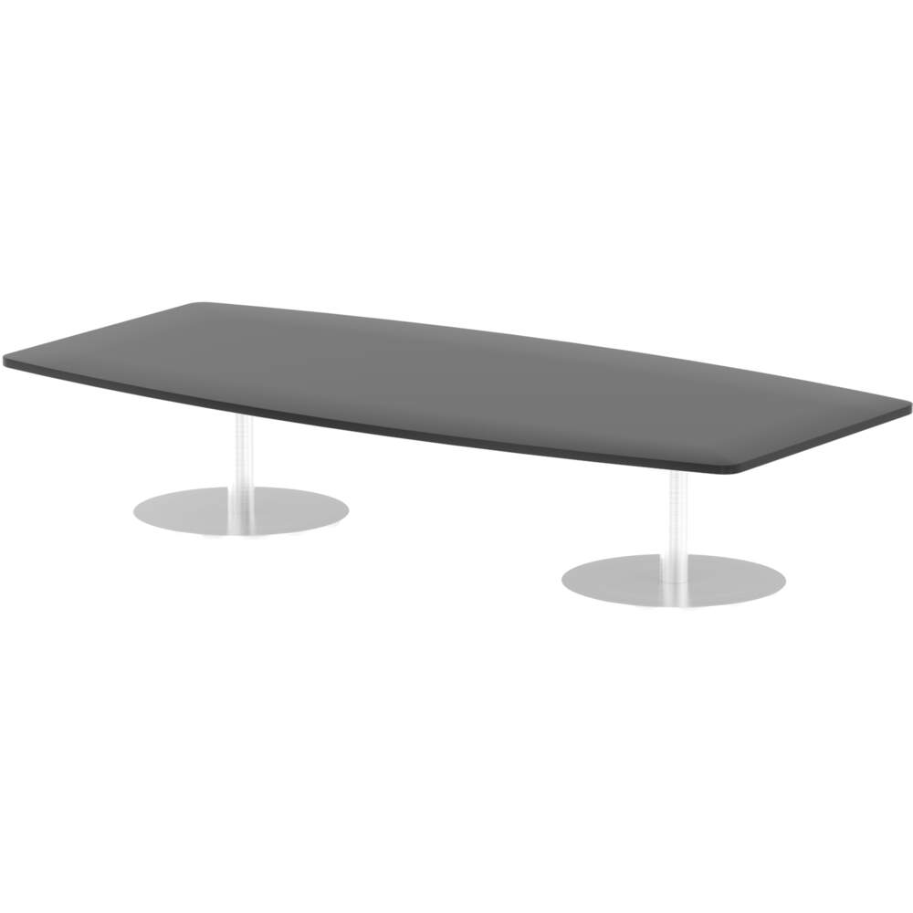 Italia 2400mm Poseur High Gloss Table Black Top 475mm High Leg