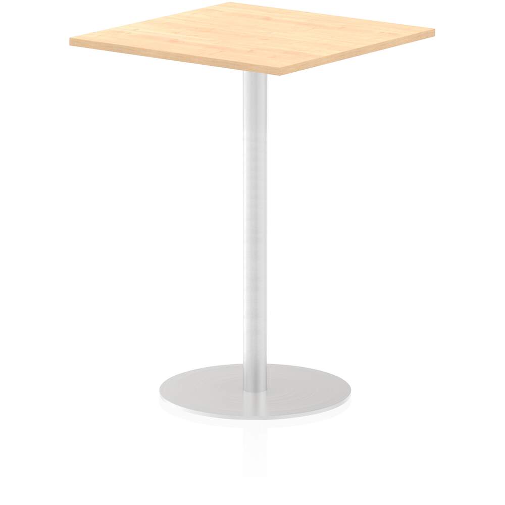 Italia 800mm Poseur Square Table Maple Top 1145mm High Leg