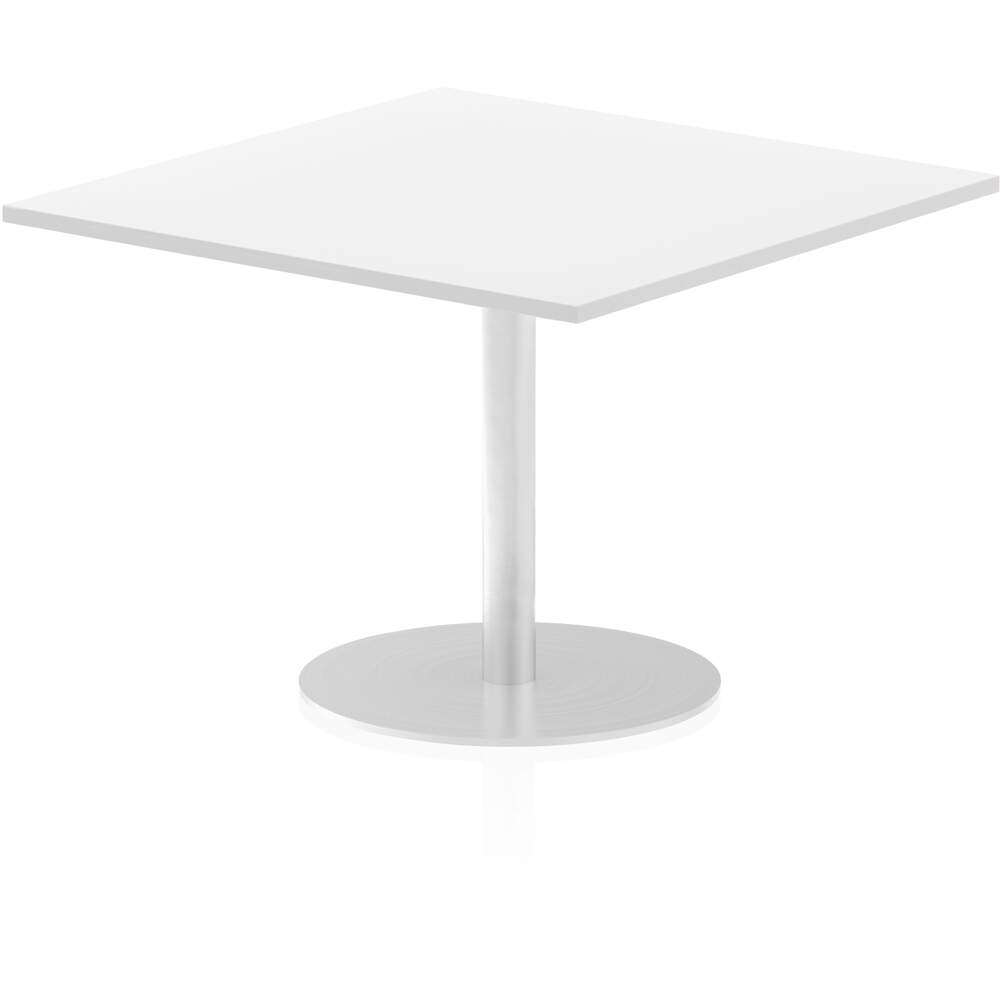 Italia 1000mm Poseur Square Table White Top 725mm High Leg