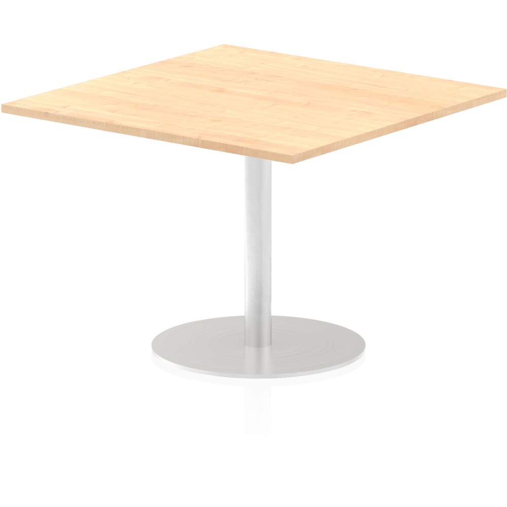 Italia 1000mm Poseur Square Table Maple Top 725mm High Leg