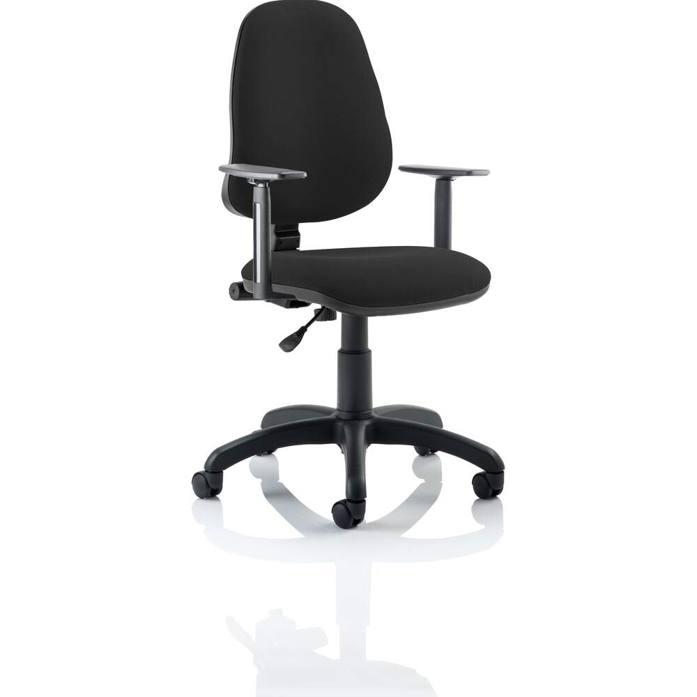 Eclipse I Lever Task Operator Chair Black With Height Adjustable Arms