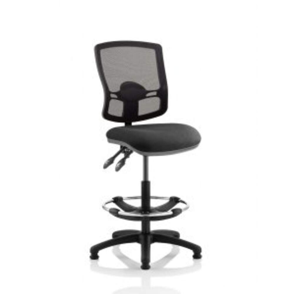 Eclipse Plus II Lever Task Operator Chair Mesh Back Deluxe With Black Seat With Hi Rise Draughtsman Kit
