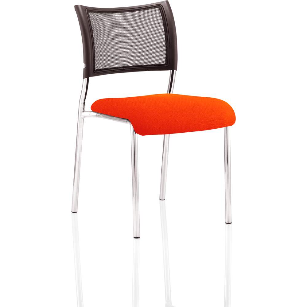 Brunswick No Arm Bespoke Colour Seat Chrome Frame Tabasco Red