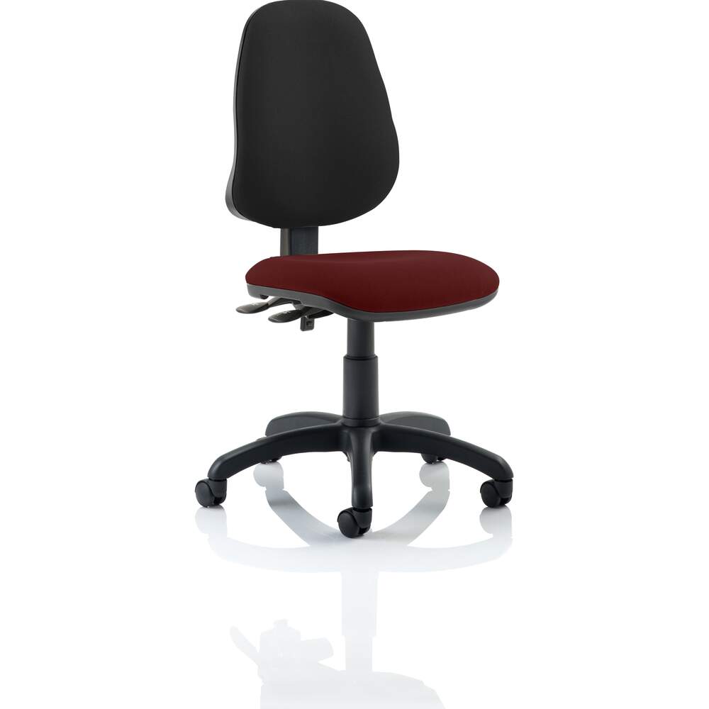 Eclipse II Lever Task Operator Chair Bespoke Colour Seat Ginseng Chilli