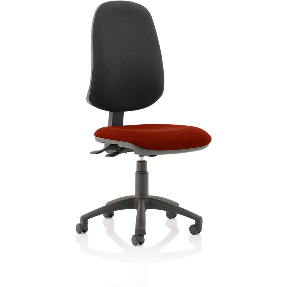 Eclipse XL Lever Task Operator Chair Bespoke Colour Seat Ginseng Chilli