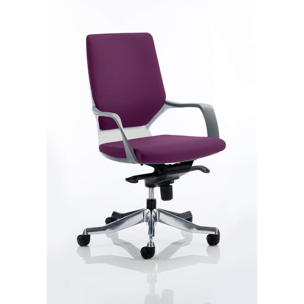 Xenon Executive White Shell Medium Back Bespoke Colour Tansy Purple
