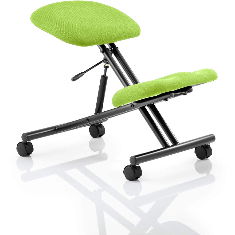 Kneeling Stool Black Frame Bespoke Colour Myrrh Green