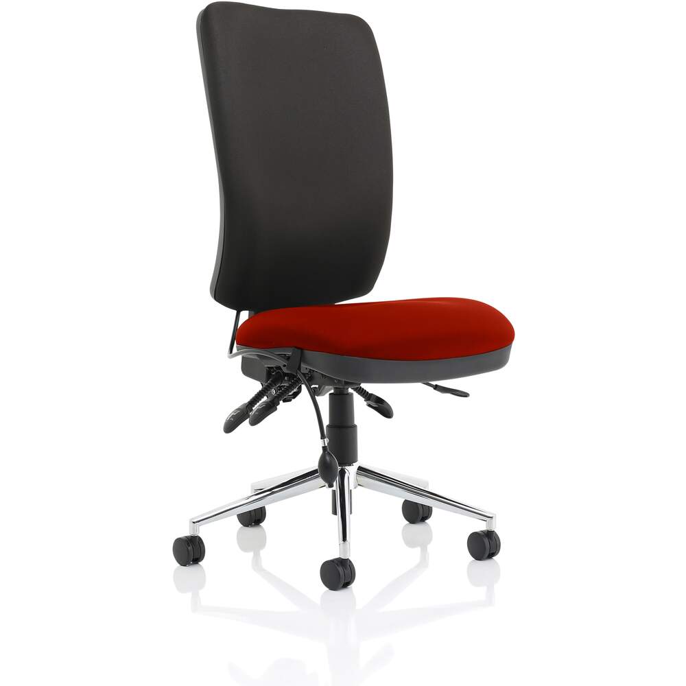 Chiro High Back Bespoke Colour Seat Ginseng Chilli No Arms