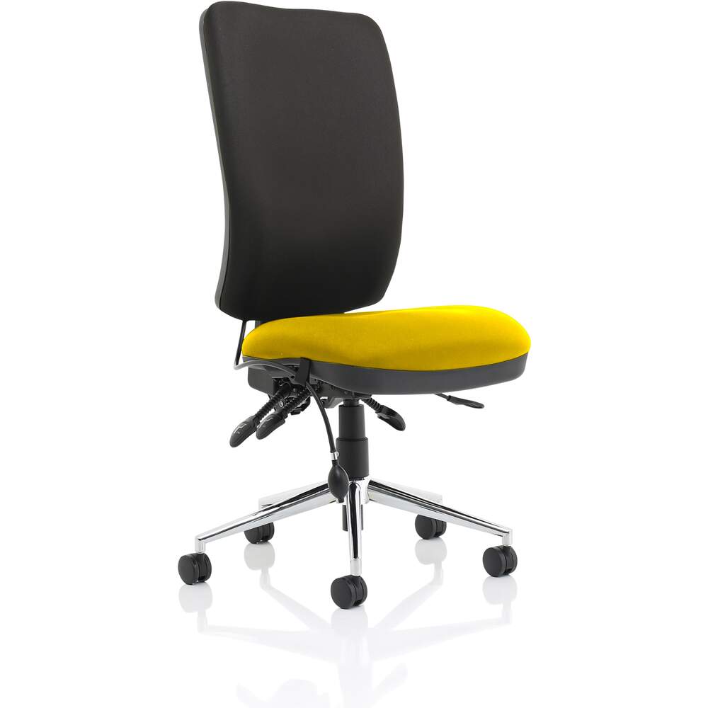 Chiro High Back Bespoke Colour Seat Senna Yellow No Arms