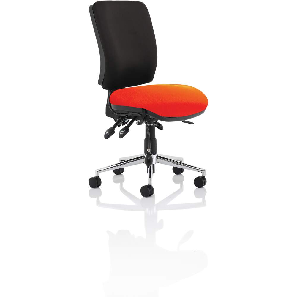 Chiro Medium Back Bespoke Colour Seat Tabasco Red No Arms