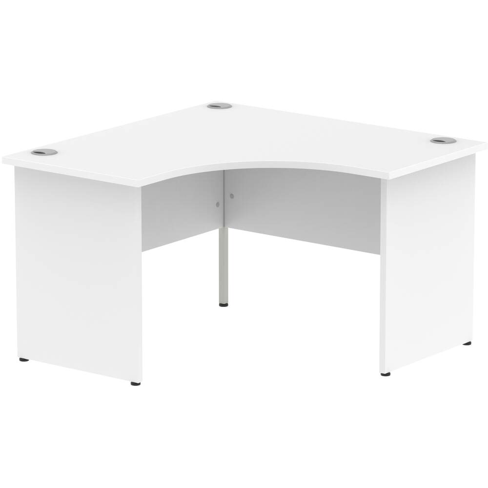 Impulse 1200mm Corner Desk White Top Panel End Leg