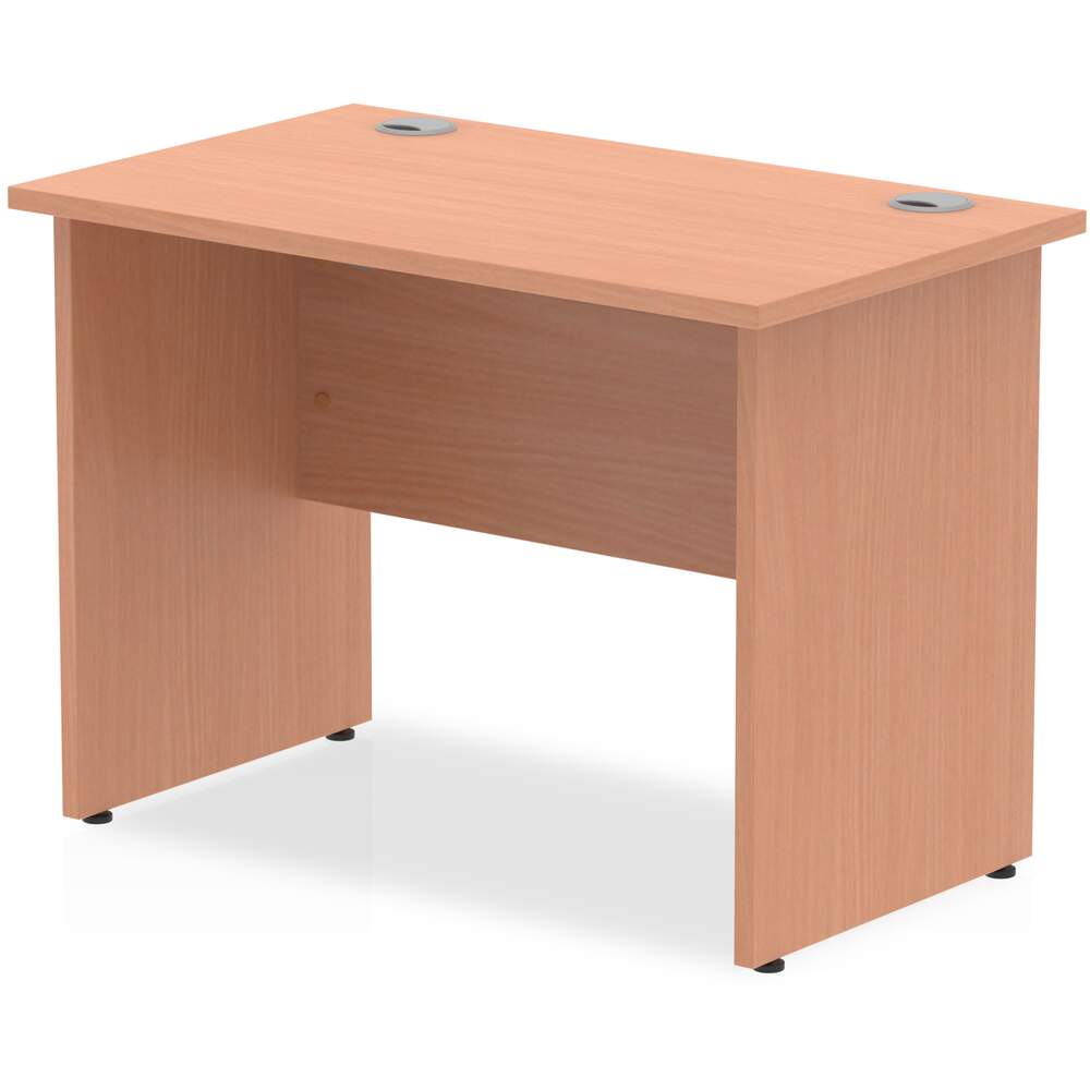 Impulse 1000 x 600mm Straight Desk Beech Top Panel End Leg