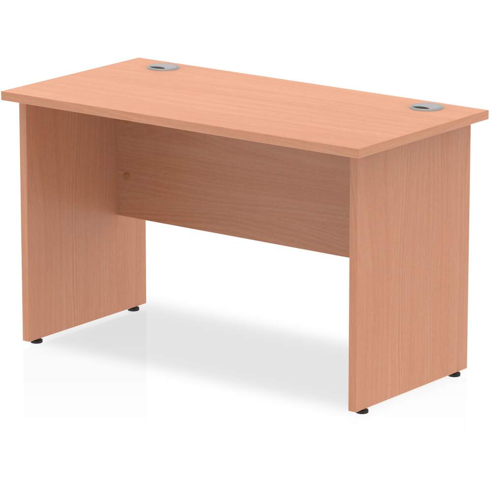 Impulse 1200 x 600mm Straight Desk Beech Top Panel End Leg