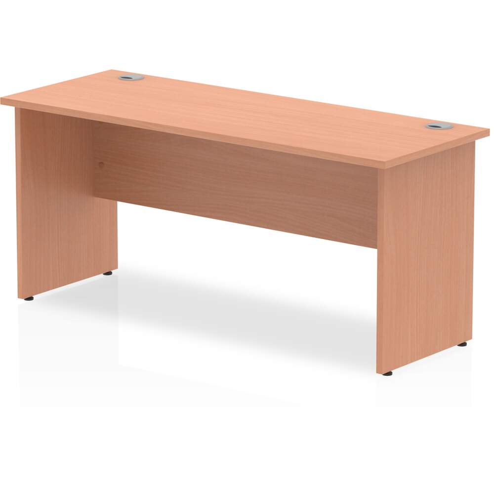 Impulse 1600 x 600mm Straight Desk Beech Top Panel End Leg