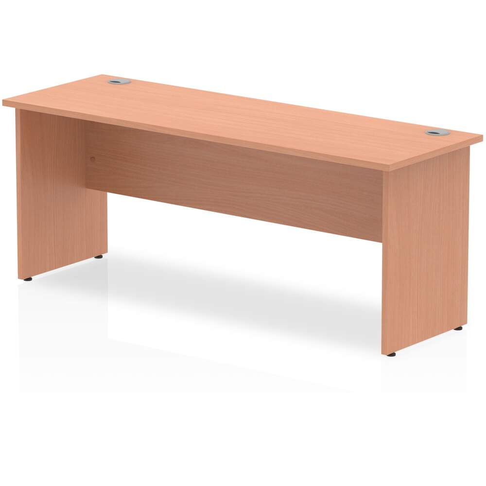 Impulse 1800 x 600mm Straight Desk Beech Top Panel End Leg