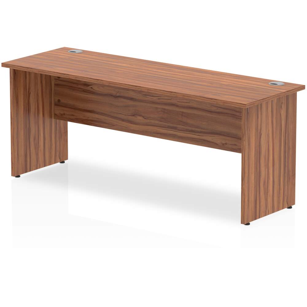 Impulse 1800 x 600mm Straight Desk Walnut Top Panel End Leg