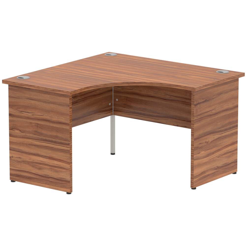 Impulse 1200mm Corner Desk Walnut Top Panel End Leg