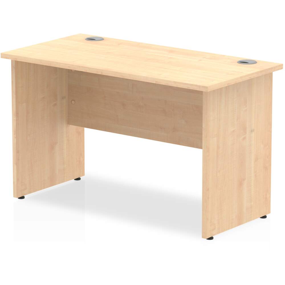 Impulse 1200 x 600mm Straight Desk Maple Top Panel End Leg