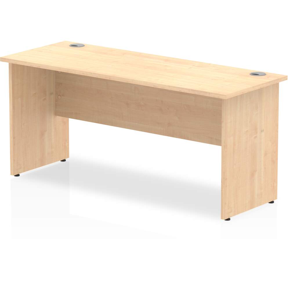 Impulse 1600 x 600mm Straight Desk Maple Top Panel End Leg