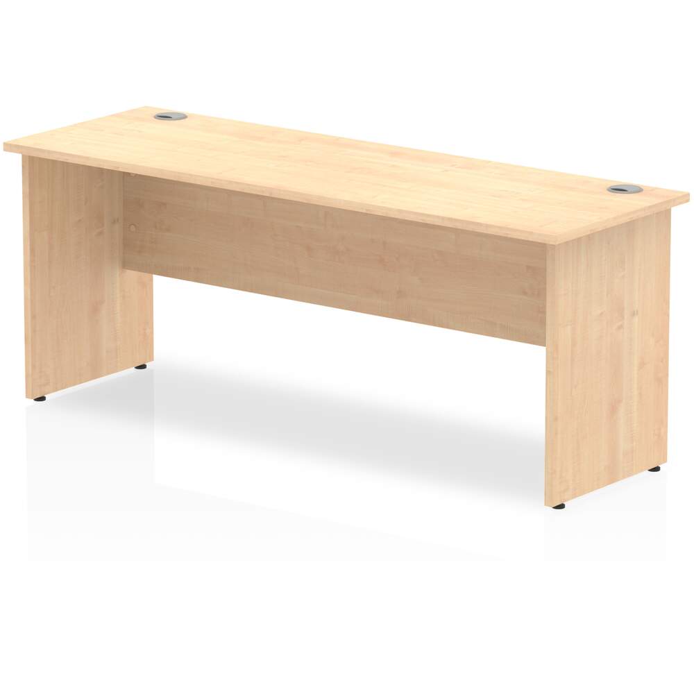 Impulse 1800 x 600mm Straight Desk Maple Top Panel End Leg