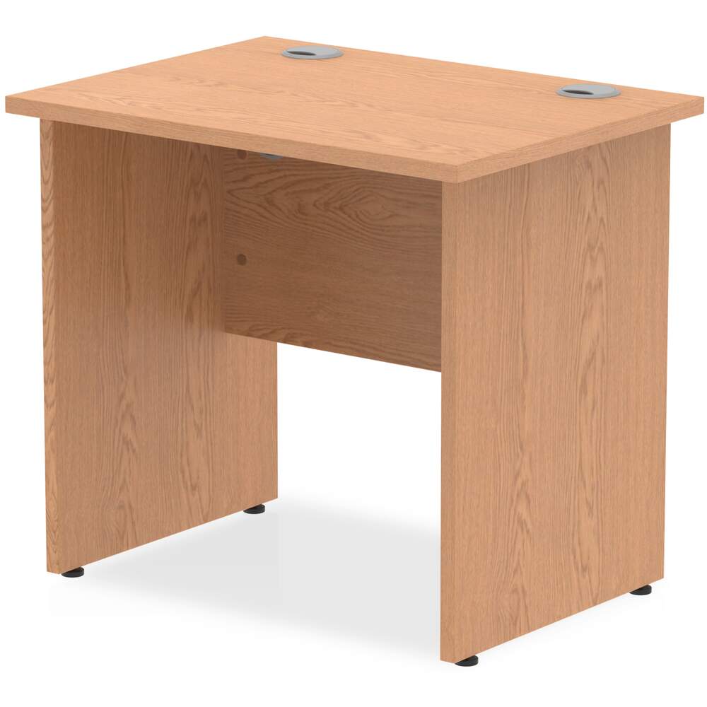 Impulse 800 x 600mm Straight Desk Oak Top Panel End Leg