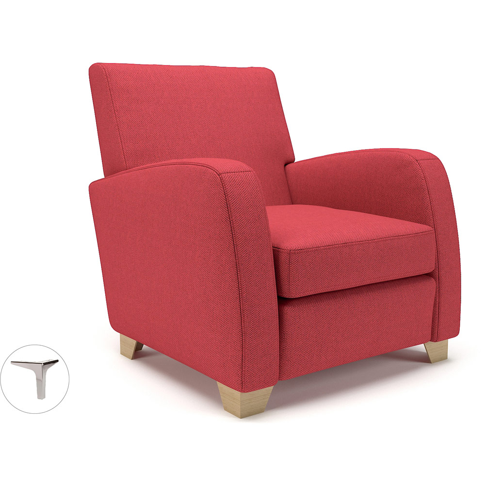 Wynne 81cm Wide Armchair Cycle Fabric Chrome Feet