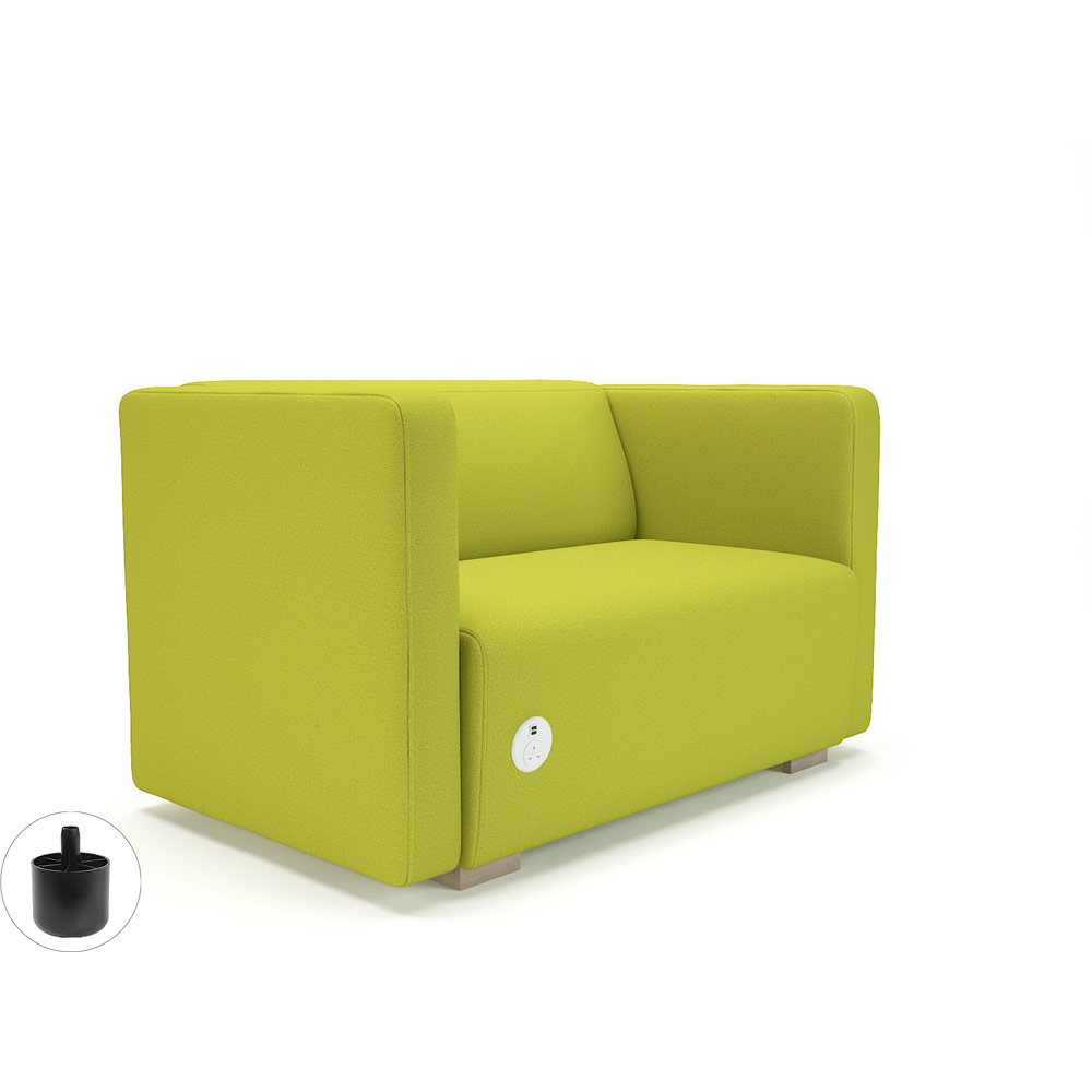 Carmel 130cm Wide  Sofa Citron Fabric Standard Feet