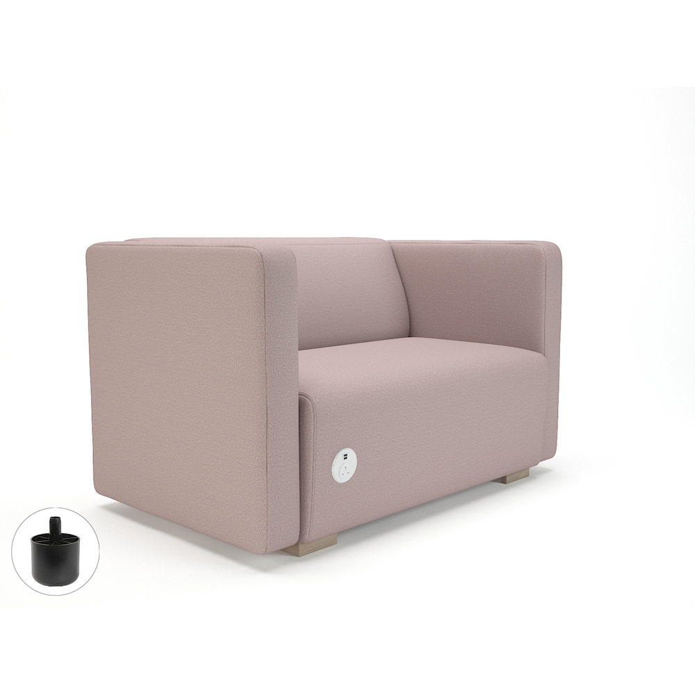 Carmel 130cm Wide  Sofa Flint Fabric Standard Feet