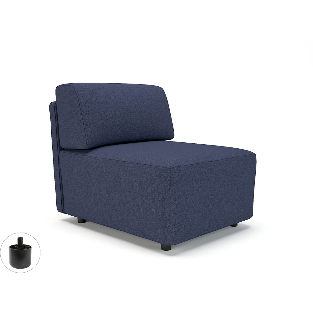 Loomis 65cm Wide Modular Unit Poppy Fabric Standard Feet