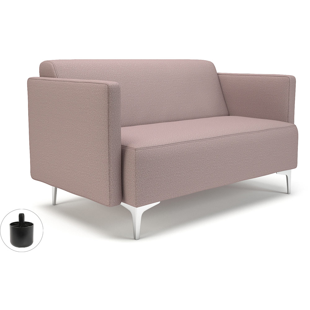 Napa Slim Arm 125cm Wide Sofa Flint Fabric Standard Feet