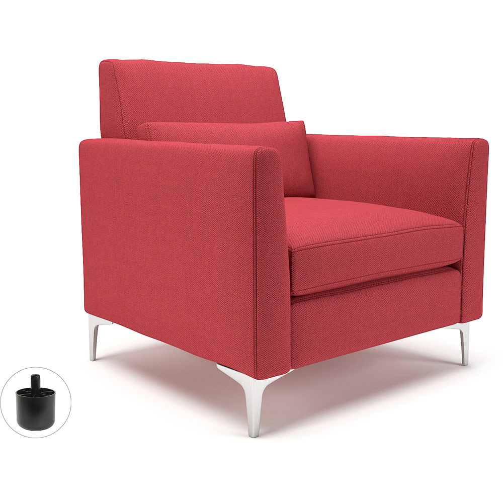 Roselle 90cm Wide Armchair Cycle Fabric Standard Feet With Socket