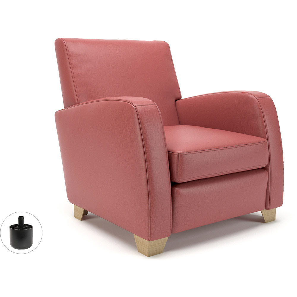 Wynne 81cm Wide Armchair Chilli Faux Leather Standard Feet With Socket