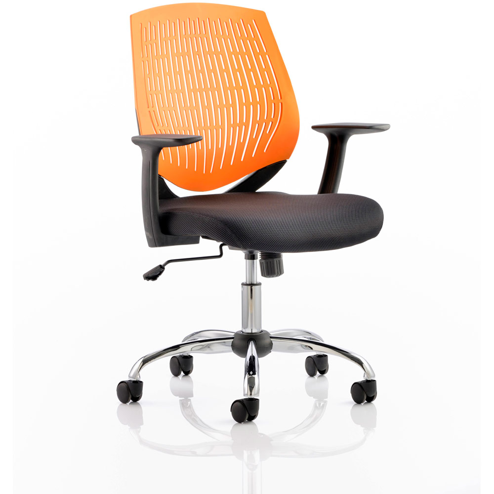 Dura Task Operator Chair Orange With Arms