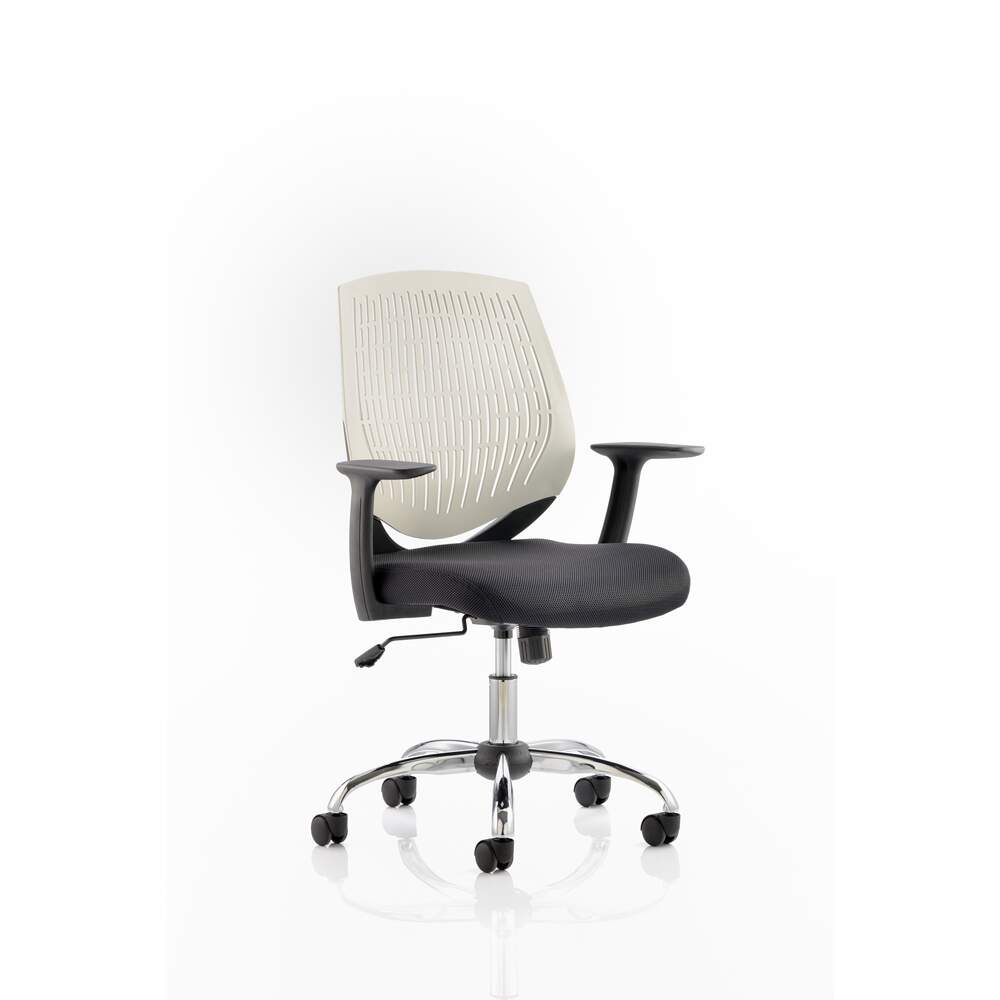 Dura Task Operator Chair White With Arms