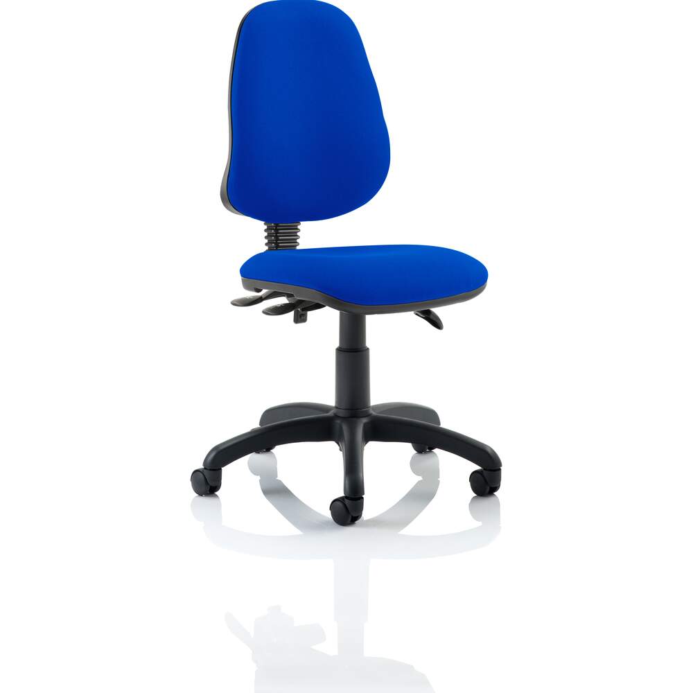 Eclipse III Lever Task Operator Chair Blue Without Arms