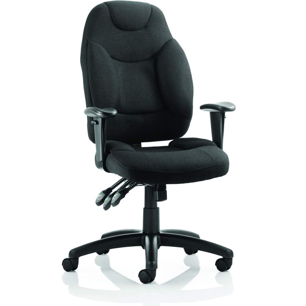 Galaxy Task Operator Chair Black Fabric With Arms