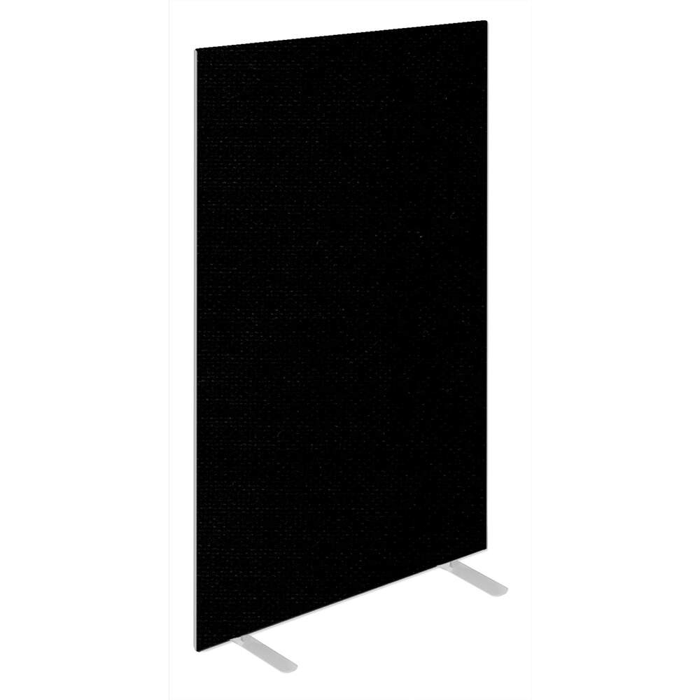 Impulse Plus Oblong 1800/600 Floor Free Standing Screen Black Fabric Light Grey Edges