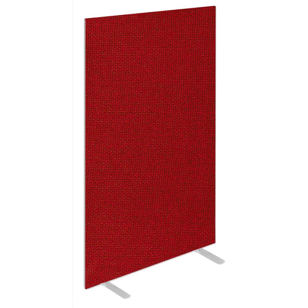 Impulse Plus Oblong 1800/800 Floor Free Standing Screen Burgundy Fabric Light Grey Edges