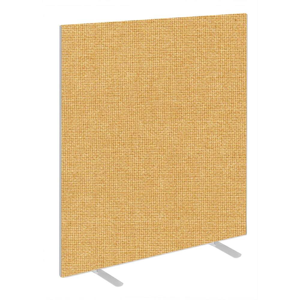 Impulse Plus Oblong 1650/1000 Floor Free Standing Screen Beige Fabric Light Grey Edges