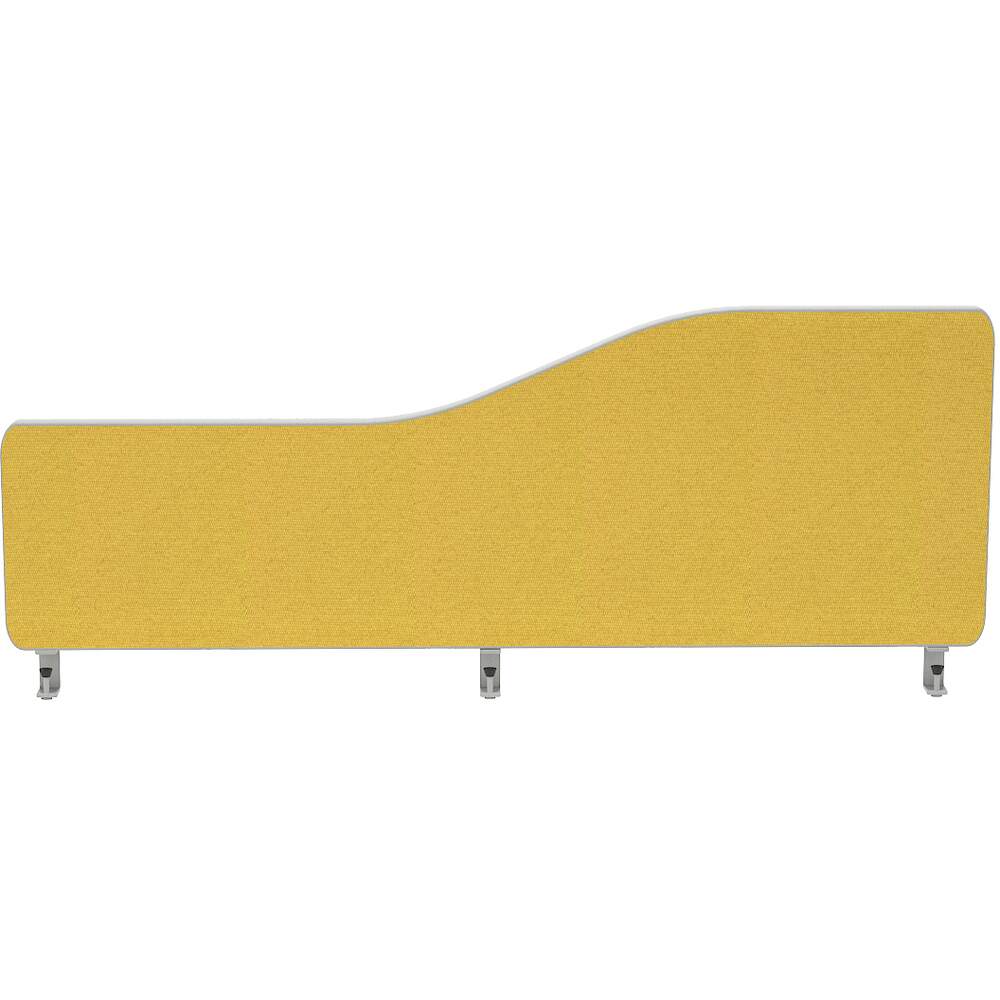 Impulse Plus Wave 400/1000 Desktop Screen Rounded Corners Beige Fabric Light Grey Edges