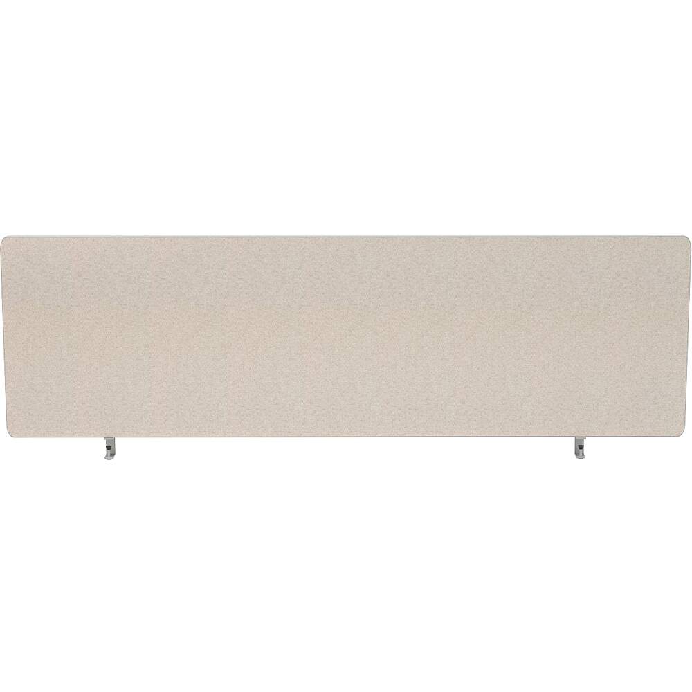Impulse Plus Oblong 300/1200 Desktop Screen Rounded Corners Light Grey Fabric Light Grey Edges