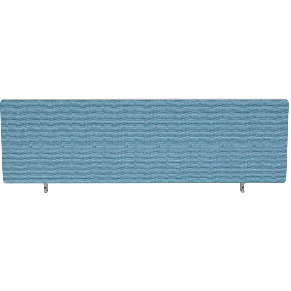 Impulse Plus Oblong 300/1200 Desktop Screen Rounded Corners Sky Blue Fabric Light Grey Edges