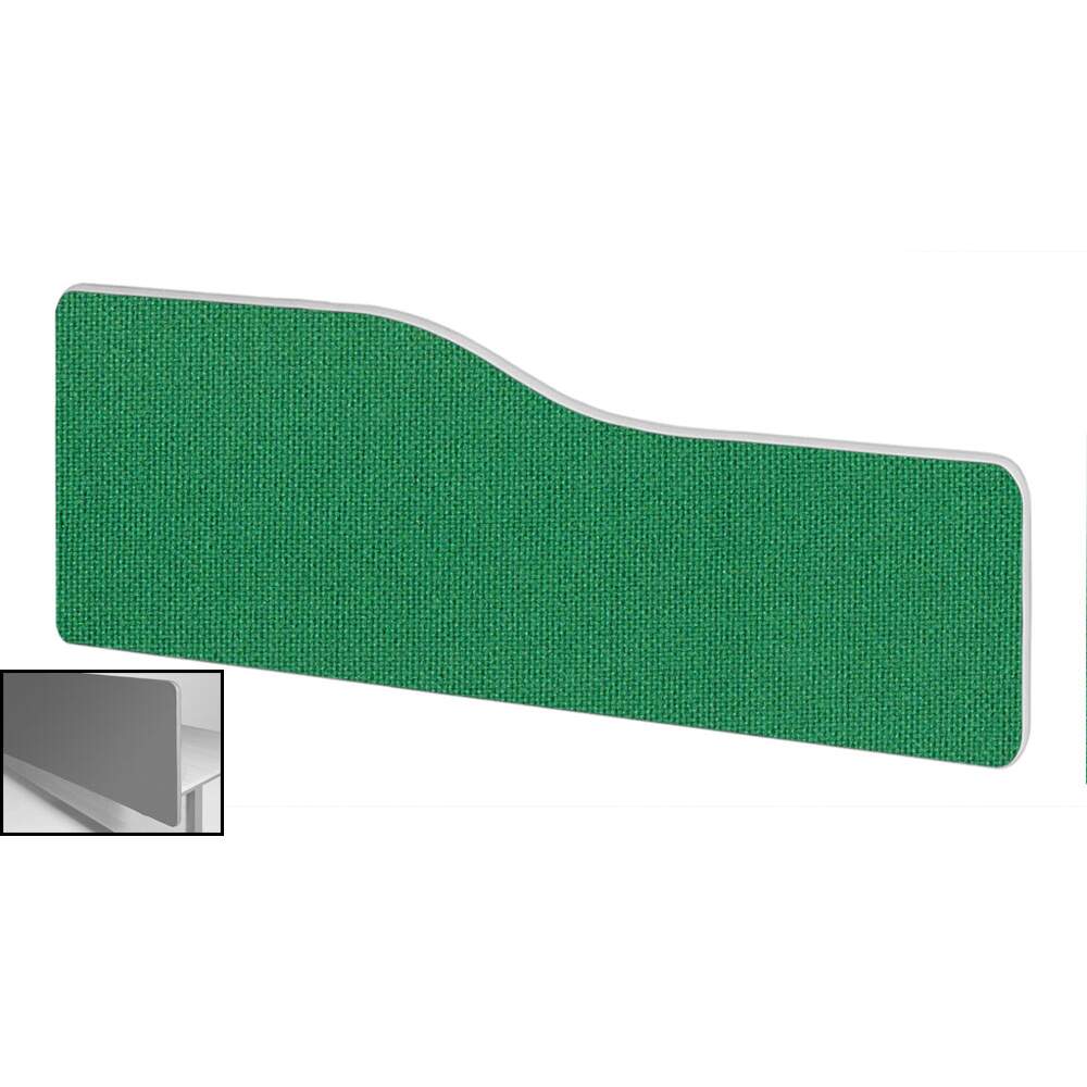 Impulse Plus Wave 400/1500 Backdrop Screen Rounded Corners Palm Green Fabric Light Grey Edges